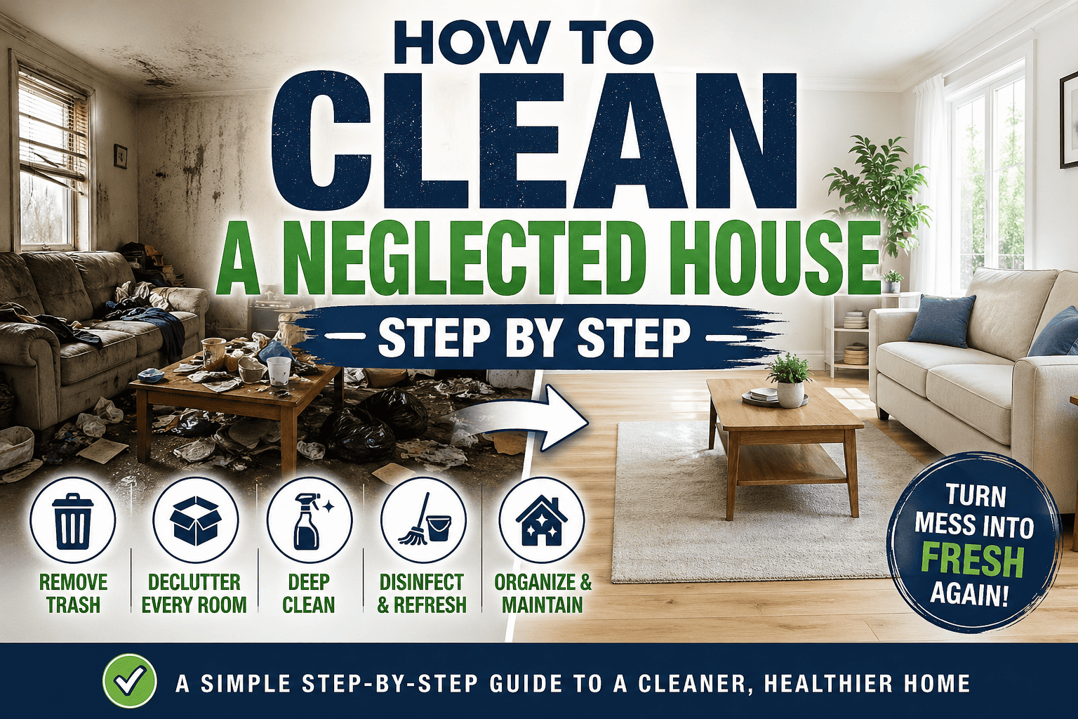 How to Clean a Neglected House Step by Step