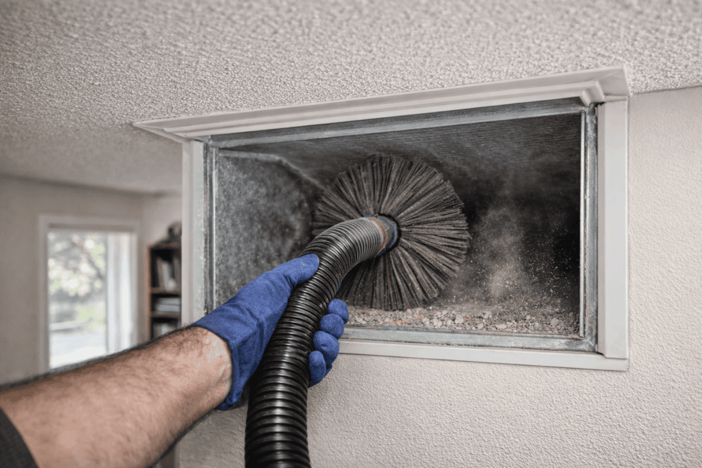 cleaning of a duct